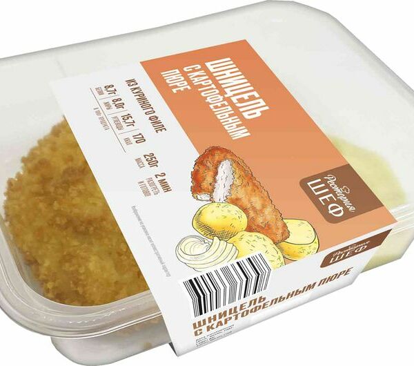 Шницель Рестория Шеф куриный с картофельным пюре 250 г