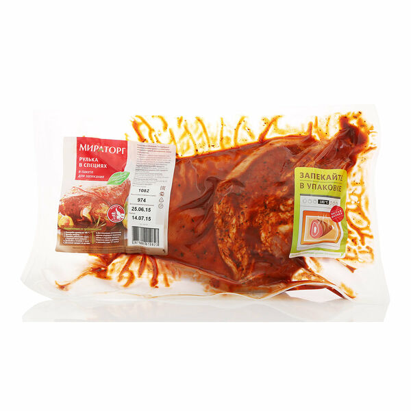 Рулька свиная в специях для запекания охлажденная ТМ Мираторг, вес