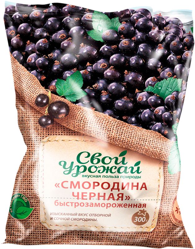 

Смородина черная замороженная Свой урожай 300 г