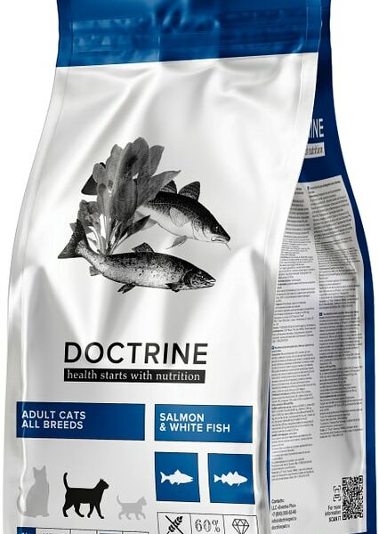 Сухой корм для кошек Doctrine беззерновой с лососем и белой рыбой 3кг