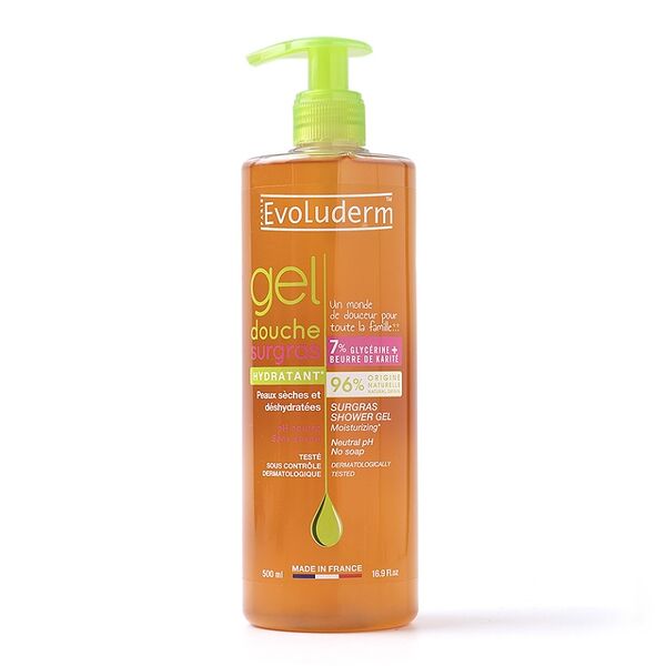 Гель для душа Evoluderm Surgras увлажняющий 500мл, Франция