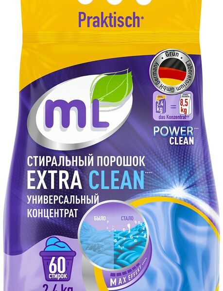 Стиральный порошок Meine Liebe Extra Clean Эффективная формула Универсальный 2.4кг
