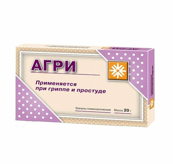 Агри гранулы гомеопатические 10 г, 2 штуки