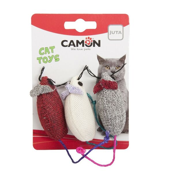 Игрушка для кошек Мышь джутовая, 6,5 см CAMON