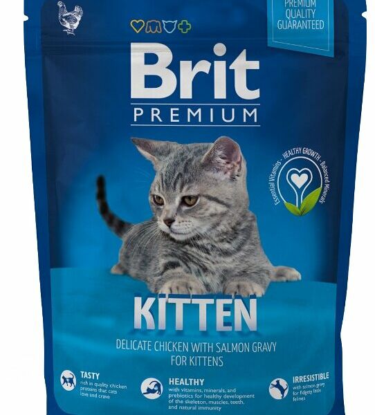 Корм для котят Brit Premium Нежная курица в соусе из лосося