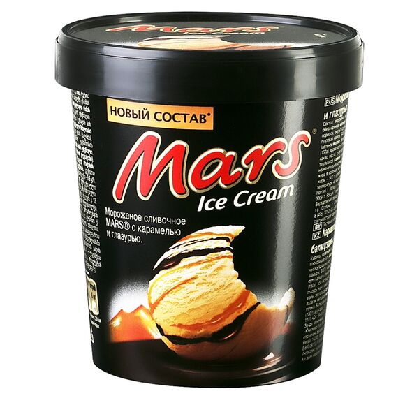 Мороженое Mars сливочное с карамелью и глазурью