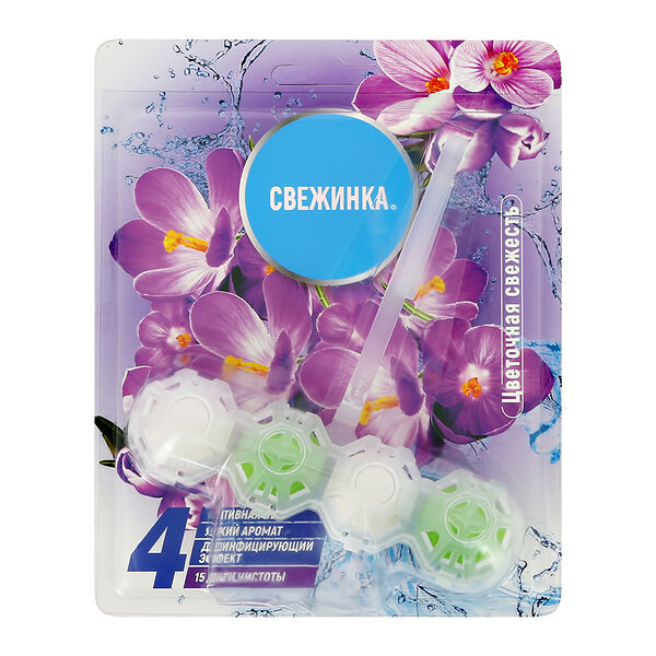 Подвеска для унитаза `СВЕЖИНКА` Цветочная свежесть 50 г