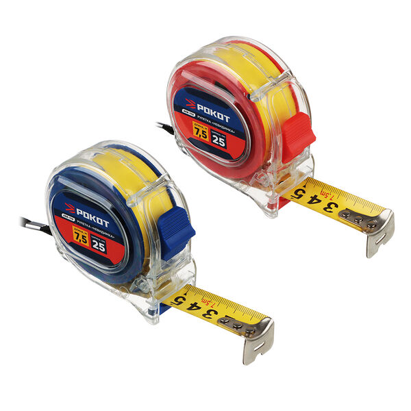 Рулетка Рокот 7.5мx25 мм в ассортименте