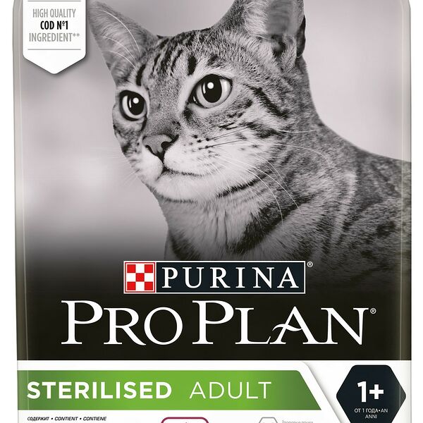 Корм сухой PRO PLAN Dual Flavours для стерилизованных кошек, лосось и треска