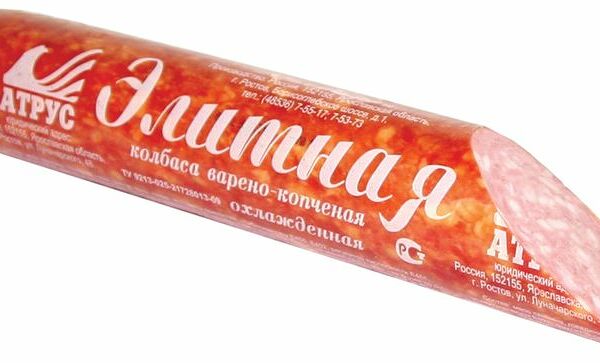 Колбаса варёно-копчёная Атрус элитная