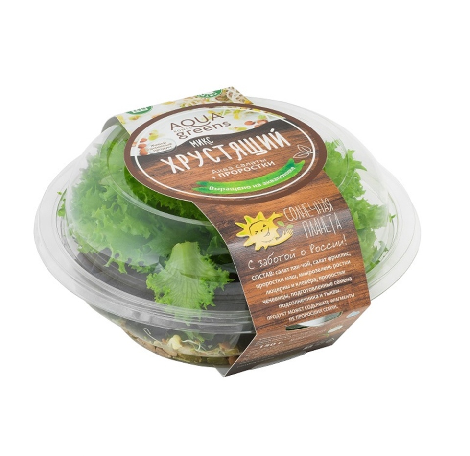 

Аква салатный микс хрустящий Солнечная планета 150 г