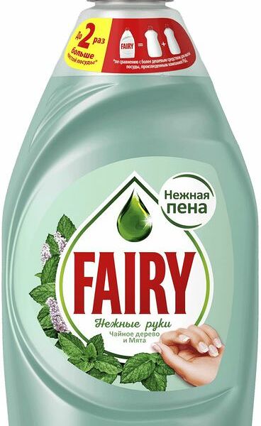 Средство для мытья посуды Fairy Нежные руки Чайное дерево и мята 450мл