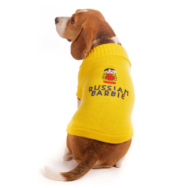 Свитер для собак Russian Barbie 36см XL желтый (унисекс)