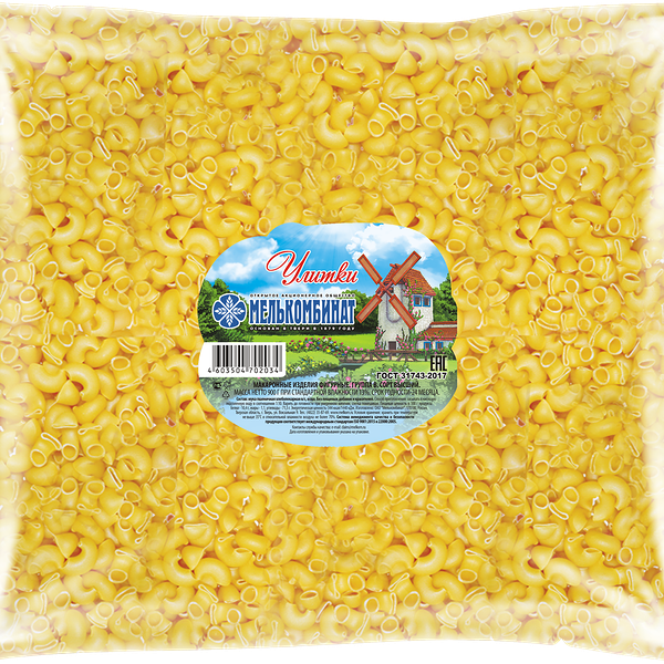 Макароны МЕЛЬКОМБИНАТ Улитки группа В, 900г