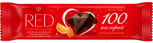 

Шоколад Red Темный Апельсин и Миндаль без сахара 26 г