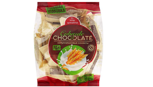 Конфеты Co barre de Chocolate мультизлаковые с белой глазурью 200 г