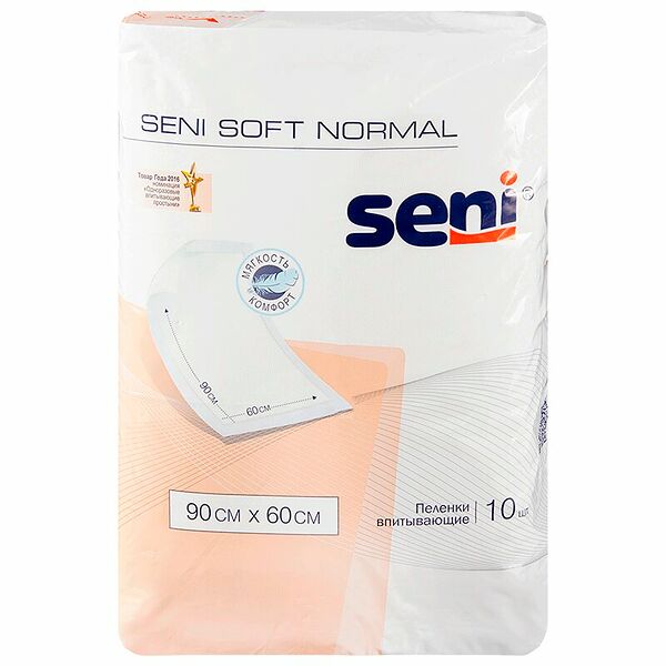 Пеленки впитывающие Seni Soft Normal 90x60 см 10 шт.