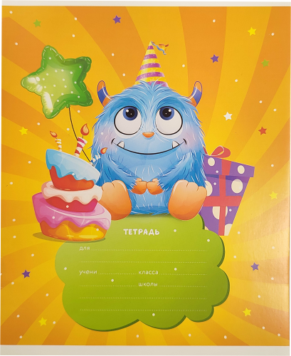 Тетрадь Рельеф-центр Meshu Монстрики Ученическая линия 12л