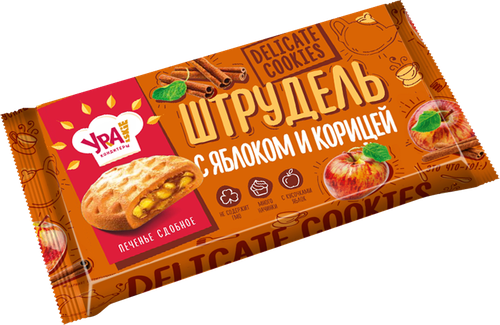 

Печенье Ура! Кондитеры Штрудель с яблоком и корицей 255 г