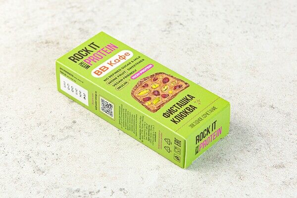 Батончик протеиновый с фисташками и клюквой в шоколаде, кафе