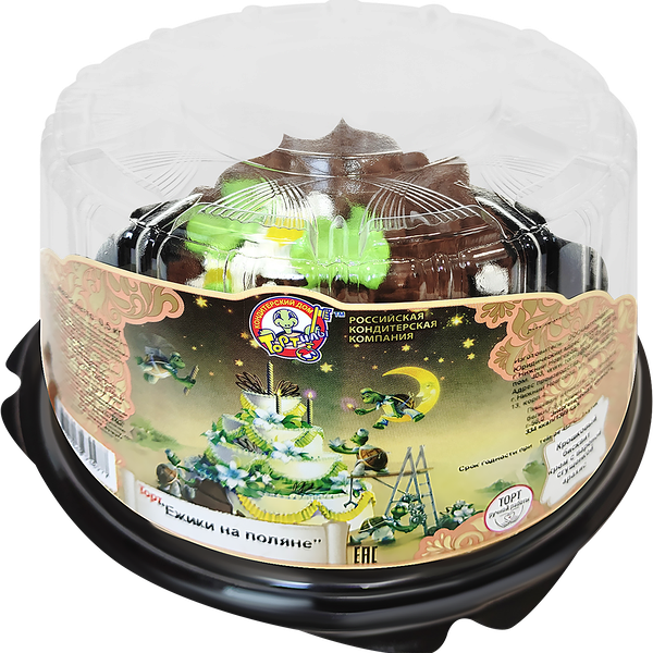 Торт бисквитный Тортила Ежик на поляне