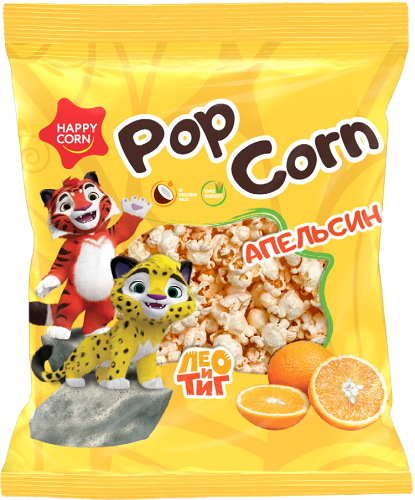Воздушная кукуруза Лео и Тиг Нарру Corn Апельсин 60 г