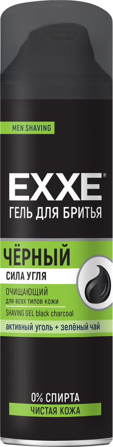 

Гель для бритья Exxe Черный для всех типов кожи 200 мл