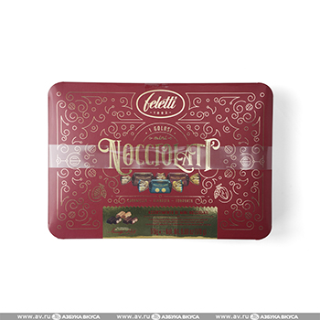 

Шоколадные конфеты Ассорти Feletti 1882 Джандуйя Mini Nocciolati Box с цельным фундуком 170 г