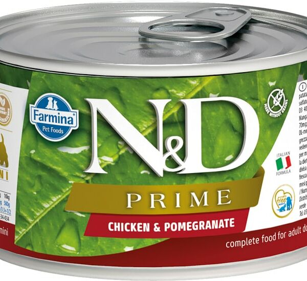 Влажный корм для собак Farmina N&D Dog Prime с курицей и гранатом для мелких пород 140г