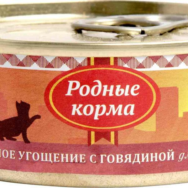 Корм для котят Родные корма Мясное угощение с говядиной