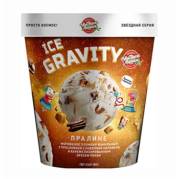 Мороженое пломбир Чистая Линия Ice Gravity Пралине 12%