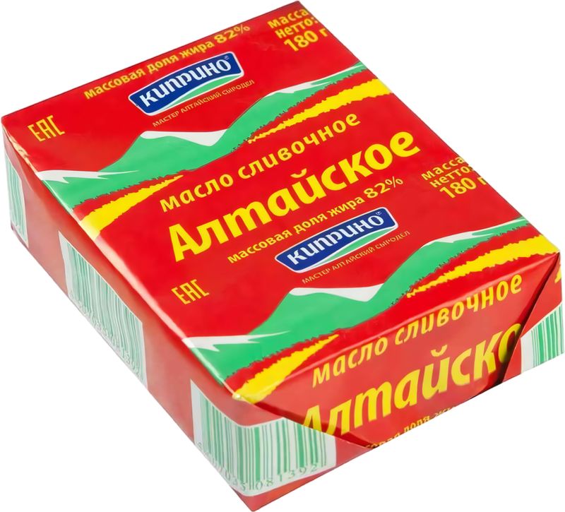 

Масло сливочное Киприно Алтайское 82% 180 г