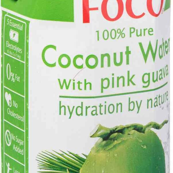 Вода кокосовая Foco с розовой гуавой