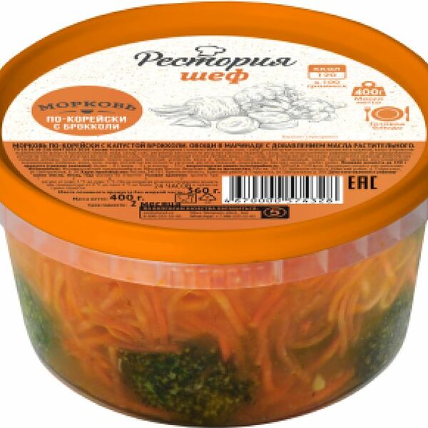 Морковь Рестория Шеф по-корейски с брокколи 400г