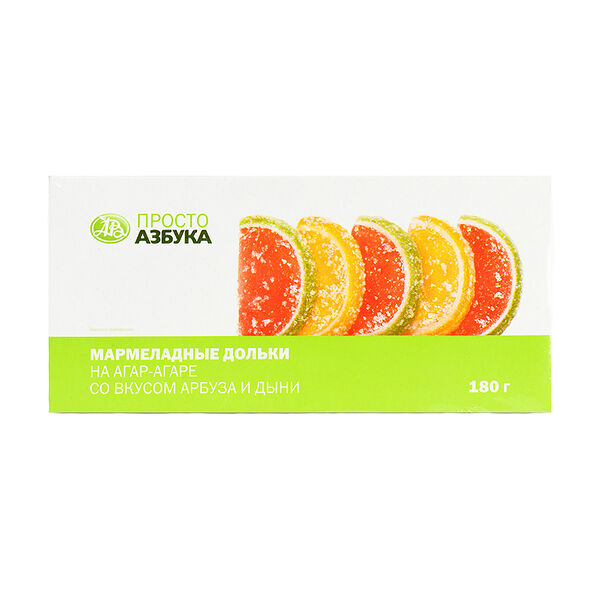 Мармелад Просто Азбука Дольки со вкусом арбуза и дыни