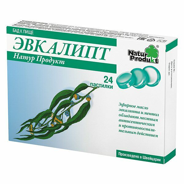 Natur Produkt Эвкалипт пастилки 24 шт 