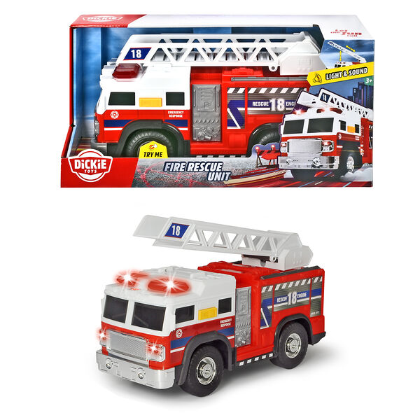 Машина пожарная свет звук выдвижная лестница Dickie Toys 30 см