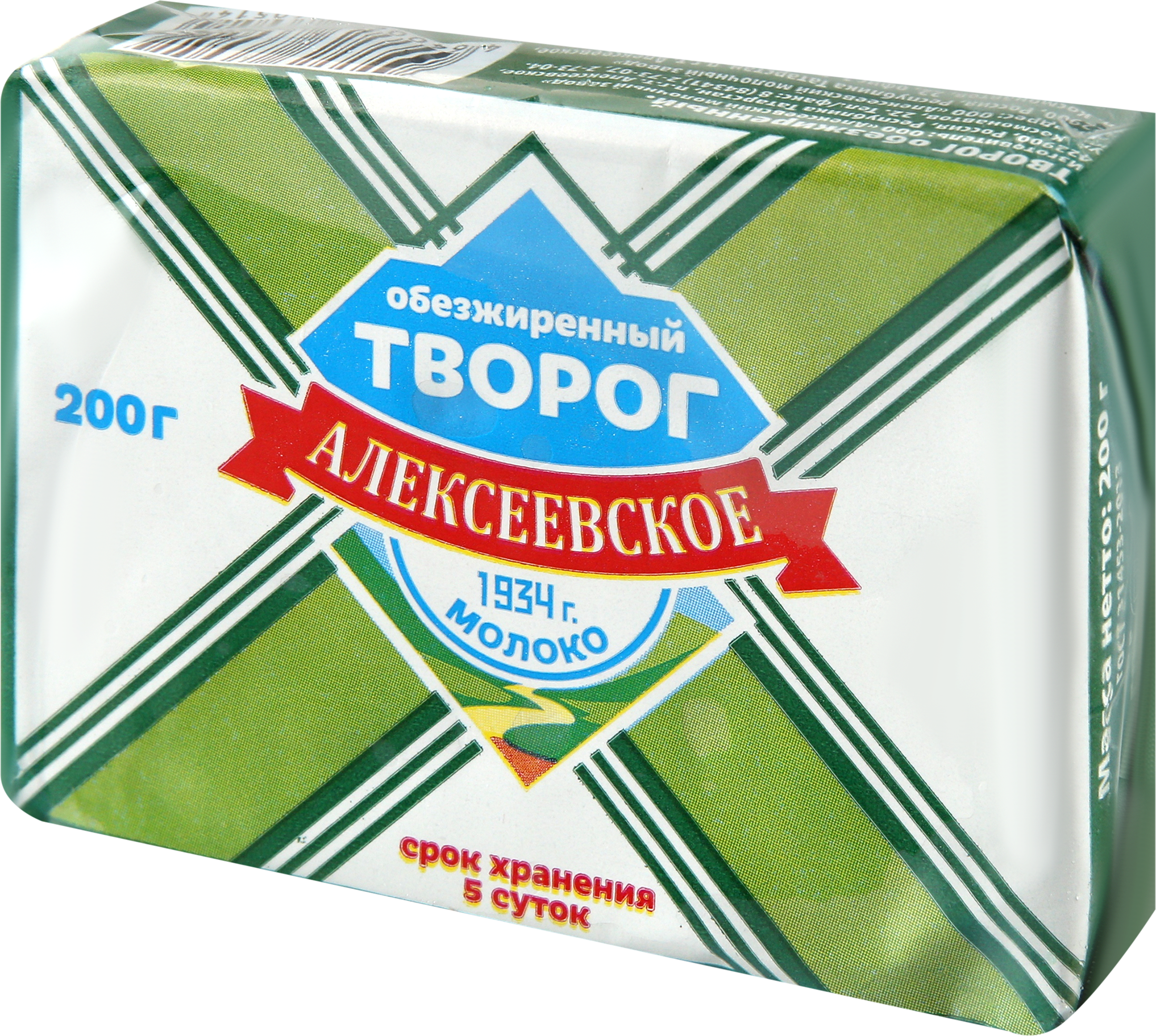 

Творог Алексеевское молоко 0%, без змж 200 г