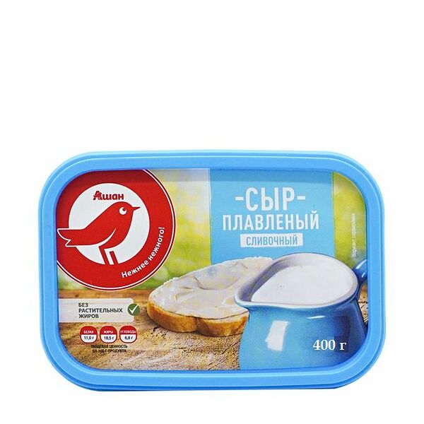 Сыр плавленый АШАН Красная птица сливочный 50%