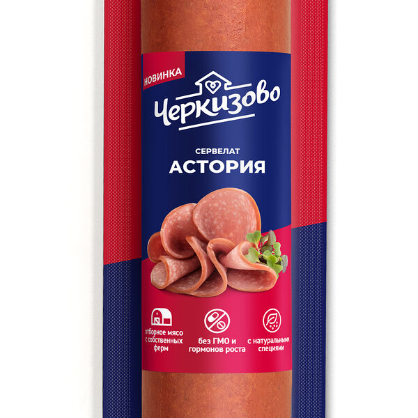Колбаса ЧЕРКИЗОВО сервелат Астория в/к б/о в/у вес до 600г