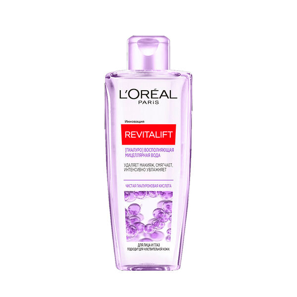 Мицеллярная вода для лица и глаз L'Oreal Paris Revitalift ГИАЛУРО Восполняющая 200 мл