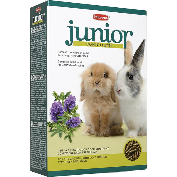 Корм для молодняка и взрослых кроликов Padovan Junior Coniglietti, 850 г