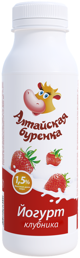 

Йогурт питьевой Алтайская Буренка Клубника 1.5% 300 г