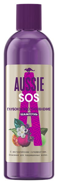 Шампунь Aussie SOS Глубокое восстановление для поврежденных волос