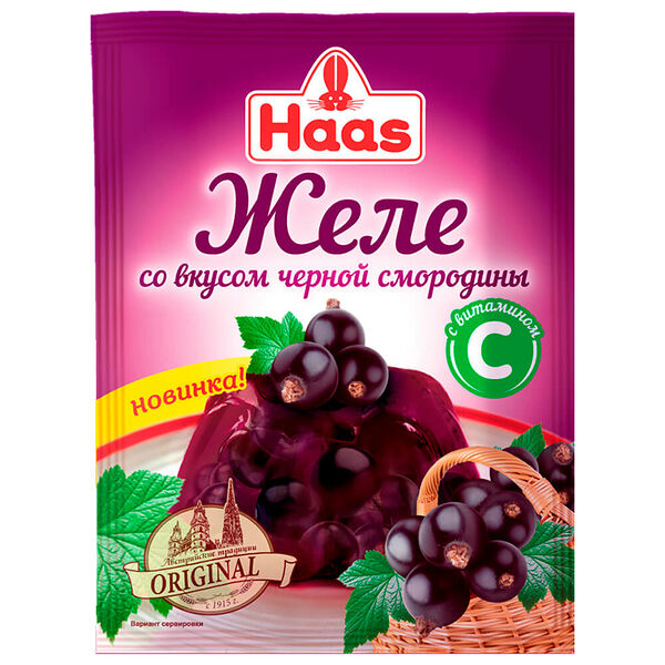 Желе хаас 50 г черная смородина