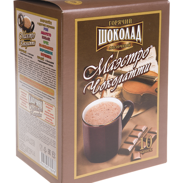 Горячий шоколад Маэстро Чоколлати молочный, 10 шт.