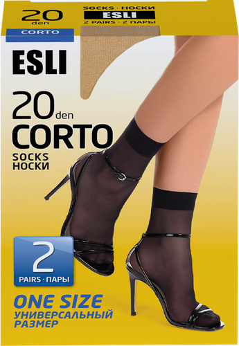 

Носки женские ESLI Corto 20 den melone, Арт. 8С-8СПЕ, 2пары