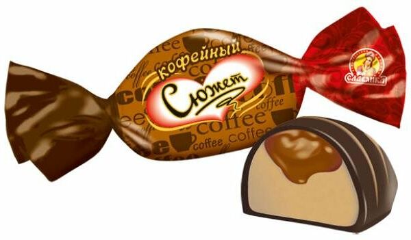 Конфеты глазированные Славянка Кофейный сюжет, вес