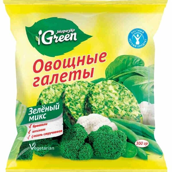 Галеты овощные Морозко Green Зеленый микс