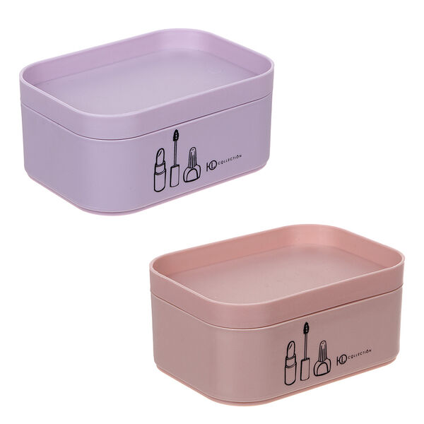 Юниlook органайзер для косметики 15,6х11,3х7 см, пластик pp, 2 цвета